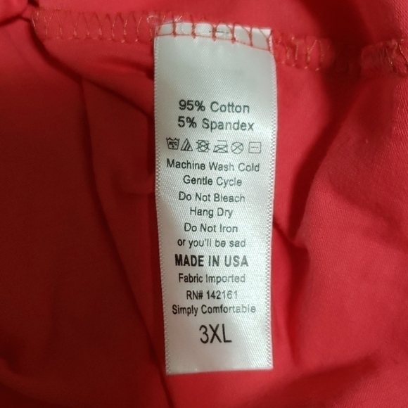 Nwt 3xl solid pink lularoe Lynnae. - Picture 4 of 4